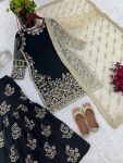 DESIGNER GEORGETTE EMBROIDERY SEQUENCE WORK TOP SHARARA WITH DUPATTA FESTIVAL WEAR WHOLESALE PRICE ETHNIC GARMENT (4)