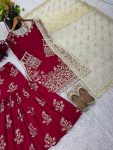 DESIGNER GEORGETTE EMBROIDERY SEQUENCE WORK TOP SHARARA WITH DUPATTA PARTY WEAR WHOLESALE PRICE ETHNIC GARMENT (3)