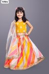 DESIGNER GEORGETTE MULTI COLORED LACE WORK KID’S LEHENGA CHOLI WITH DUPATTA PARTY WEAR WHOLESALE PRICE ETHNIC GARMENT (7)