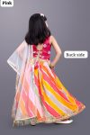 DESIGNER GEORGETTE MULTI COLORED LACE WORK KID’S LEHENGA CHOLI WITH DUPATTA PARTY WEAR WHOLESALE PRICE ETHNIC GARMENT (6)