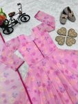 DESIGNER GEORGETTE PRINT WITH LACE WORK KID’S GOWN BOTTOM DUPATTA FESTIVAL WEAR WHOLESALE PRICE ETHNIC GRAMENT (8)