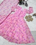DESIGNER GEORGETTE PRINT WITH LACE WORK KID’S GOWN BOTTOM DUPATTA FESTIVAL WEAR WHOLESALE PRICE ETHNIC GRAMENT (8)