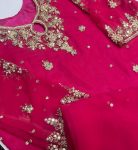 DESIGNER GEORGETTE SEQUENCE EMBROIDERY PEARL WORK TOP SHARARA WITH DUPATTA FESTIVAL WEAR WHOLESALE PRICE ETHNIC GARMENT (10)