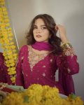DESIGNER GEORGETTE SEQUENCE EMBROIDERY PEARL WORK TOP SHARARA WITH DUPATTA FESTIVAL WEAR WHOLESALE PRICE ETHNIC GARMENT (10)