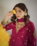 DESIGNER GEORGETTE SEQUENCE EMBROIDERY PEARL WORK TOP SHARARA WITH DUPATTA FESTIVAL WEAR WHOLESALE PRICE ETHNIC GARMENT (10)