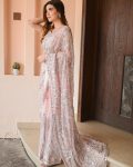 DESIGNER GEORGETTE SEQUENCE EMBROIDERY SEQUENCE LACE BORDER WORK SAREE WITH UNSTITCHED BLOUSE PARTY WEAR WHOLESALE PRICE ETHNIC GARMENT (6)