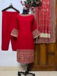 DESIGNER GEORGETTE SEQUENCE WORK TOP BOTTOM WITH DUPATTA FESTIVAL WEAR WHOLESALE PRICE ETHNIC GARMENT (6)