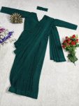 DESIGNER GEORGETTE SWAROVSKI WORK READY TO WEAR SAREE WITH STITCHED BLOUSE PARTY WEAR WHOLESALE PRICE ETHNIC GARMENT 1 (4)