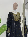 DESIGNER GEORGETTE THREAD SEQUENCE WORK TOP BOTTOM WITH DUPATTA PARTY WEAR WHOLESALE PRICE ETHNIC GARMENT (3)