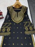 DESIGNER GEORGETTE THREAD SEQUENCE WORK TOP BOTTOM WITH DUPATTA PARTY WEAR WHOLESALE PRICE ETHNIC GARMENT (3)