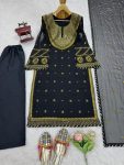 DESIGNER GEORGETTE THREAD SEQUENCE WORK TOP BOTTOM WITH DUPATTA PARTY WEAR WHOLESALE PRICE ETHNIC GARMENT (3)