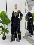 DESIGNER GEORGETTE THREAD SEQUENCE WORK TOP BOTTOM WITH DUPATTA PARTY WEAR WHOLESALE PRICE ETHNIC GARMENT (3)