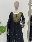 DESIGNER GEORGETTE THREAD SEQUENCE WORK TOP BOTTOM WITH DUPATTA PARTY WEAR WHOLESALE PRICE ETHNIC GARMENT (3)
