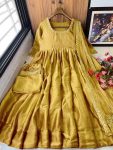 DESIGNER JIMMY CHOO SEQUENCE EMBROIDERY WORK GOWN BOTTOM WITH DUPATTA FESTIVAL WEAR WHOLESALE PRICE ETHNIC GARMENT (13)