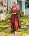DESIGNER JIMMY CHOO SEQUENCE EMBROIDERY WORK GOWN BOTTOM WITH DUPATTA FESTIVAL WEAR WHOLESALE PRICE ETHNIC GARMENT (11)
