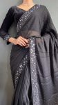 DESIGNER RANGOLI SILK SWAROVSKI MIRROR VELVET LACE WORK READY TO WEAR SAREE WITH UNSTITCHED BLOUSE PARTY WEAR WHOLESALE PRICE ETHNIC GARMENT (4)