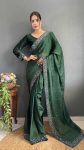 DESIGNER RANGOLI SILK SWAROVSKI MIRROR VELVET LACE WORK READY TO WEAR SAREE WITH UNSTITCHED BLOUSE PARTY WEAR WHOLESALE PRICE ETHNIC GARMENT (7)
