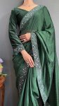 DESIGNER RANGOLI SILK SWAROVSKI MIRROR VELVET LACE WORK READY TO WEAR SAREE WITH UNSTITCHED BLOUSE PARTY WEAR WHOLESALE PRICE ETHNIC GARMENT (7)