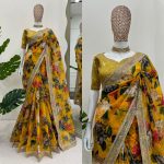 DESIGNER TABBY SILK THREAD SEQUENCE PRINTED WORK SAREE WITH UNSTITCHED BLOUSE FESTIVAL WEAR WHOLESALE PRICE ETHNIC GARMENT (16)