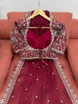 DESIGNER TABBY SILK THREAD SEQUENCE WORK SAREE WITH UNSTITCHED BLOUSE FESTIVAL WEAR WHOLESALE PRICE EHNIC GARMENT (42)