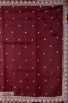DESIGNER TABBY SILK THREAD SEQUENCE WORK SAREE WITH UNSTITCHED BLOUSE FESTIVAL WEAR WHOLESALE PRICE EHNIC GARMENT (42)