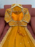 DESIGNER TABBY SILK THREAD SEQUENCE WORK SAREE WITH UNSTITCHED BLOUSE PARTY WEAR WHOLESALE PRICE ETHNIC GARMENT (16)