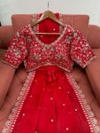 DESIGNER TABBY SILK THREAD SEQUENCE WORK SAREE WITH UNSTITCHED BLOUSE PARTY WEAR WHOLESALE PRICE ETHNIC GARMENT (7)