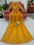 DESIGNER TABBY SILK THREAD SEQUENCE WORK SAREE WITH UNSTITCHED BLOUSE PARTY WEAR WHOLESALE PRICE ETHNIC GARMENT (16)