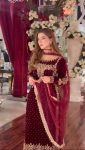 DESIGNER VELVET EMBROIDERY SEQUENCE MOTI WORK TOP BOTTOM WITH DUPATTA FESTIVAL WEAR WHOLESALE PRICE ETHNIC GARMENT (13)