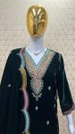 DESIGNER VELVET EMBROIDERY SEQUENCE WORK TOP BOTTOM WITH DUPATTA FESTIVAL WEAR WHOLESALE PRICE ETHNIC GARMENT (4)