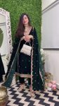 DESIGNER VELVET EMBROIDERY SEQUENCE WORK TOP BOTTOM WITH DUPATTA FESTIVAL WEAR WHOLESALE PRICE ETHNIC GARMENT (4)