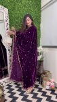 DESIGNER VELVET EMBROIDERY SEQUENCE WORK TOP BOTTOM WITH DUPATTA FESTIVAL WEAR WHOLESALE PRICE ETHNIC GARMENT (7)