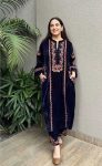 DESIGNER VELVET EMBROIDERY WORK TOP PALAZZO SET FESTIVAL WEAR WHOLESALE PRICE ETHNIC GARMENT (4)