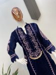 DESIGNER VELVET EMBROIDERY WORK TOP PALAZZO SET FESTIVAL WEAR WHOLESALE PRICE ETHNIC GARMENT (4)