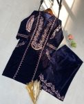 DESIGNER VELVET EMBROIDERY WORK TOP PALAZZO SET FESTIVAL WEAR WHOLESALE PRICE ETHNIC GARMENT (4)