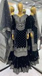 DESIGNER VISCOSE VELVET EMBROIDERY SEQUENCE WORK TOP SHARARA WITH DUPATTA FESTIVAL WEAR WHOLESALE PRICE ETHNIC GARMENT (6)