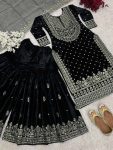 DESIGNER VISCOSE VELVET EMBROIDERY SEQUENCE WORK TOP SHARARA WITH DUPATTA FESTIVAL WEAR WHOLESALE PRICE ETHNIC GARMENT (6)