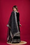 DESIGNER VISCOSE VELVET EMBROIDERY SEQUENCE WORK TOP SHARARA WITH DUPATTA FESTIVAL WEAR WHOLESALE PRICE ETHNIC GARMENT (6)