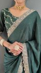 FABULOUS GEORGETTE SILK STONE WITH LACE WORK READY TO WEAR SAREE WITH UNSTITCHED BLOUSE FESTIVAL WEAR WHOLESALE PRICE ETHNIC GARMENT (9)
