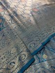 FANCY BANARASI SILK GOLD ZARI WEAVING WORK SAREE WITH UNSTITCHED BLOUSE FESTIVAL WEAR WHOLESALE PRICE ETHNIC GARMENT (38)