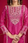 FANCY CHINON SILK EMBROIDERY SEQUENCE CODING WORK TOP BOTTOM WITH DUPATTA PARTY WEAR WHOLESALE PRICE ETHNIC GARMENT (3)