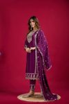 FANCY CHINON SILK EMBROIDERY SEQUENCE CODING WORK TOP BOTTOM WITH DUPATTA PARTY WEAR WHOLESALE PRICE ETHNIC GARMENT (16)