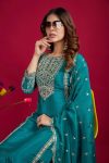 FANCY CHINON SILK EMBROIDERY SEQUENCE CODING WORK TOP BOTTOM WITH DUPATTA PARTY WEAR WHOLESALE PRICE ETHNIC GARMENT (4)