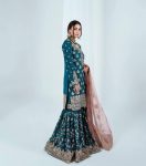 FANCY CHINON SILK EMBROIDERY SEQUENCE MIRROR WORK TOP SHARARA WITH DUPATTA PARTY WEAR WHOLESALE PRICE ETHNIC GARMENT (10)