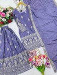 FANCY CHINON SILK EMBROIDERY SEQUENCE WORK TOP PALAZZO WITH DUPATTA PARTY WEAR WHOELSALE PRICE ETHNIC GARMENT (4)