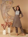 FANCY COTTON EMBROIDERY SEQUENCE WORK TOP BOTTOM DUPATTA CASUAL WEAR WHOLESALE PRICE ETHNIC GRAMENT (27)