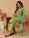 FANCY COTTON EMBROIDERY SEQUENCE WORK TOP BOTTOM DUPATTA CASUAL WEAR WHOLESALE PRICE ETHNIC GRAMENT (19)