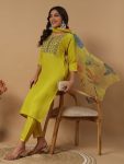 FANCY COTTON EMBROIDERY SEQUENCE WORK TOP BOTTOM DUPATTA CASUAL WEAR WHOLESALE PRICE ETHNIC GRAMENT (25)