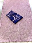 FANCY GEORGETTE EMBRIDERY SEQUENCE LACE WORK SAREE WITH UNSTITCHED BLOUSE PARTY WEAR WHOLESALE PRICE ETHNIC GARMENT (4)