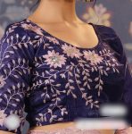 FANCY GEORGETTE EMBRIDERY SEQUENCE LACE WORK SAREE WITH UNSTITCHED BLOUSE PARTY WEAR WHOLESALE PRICE ETHNIC GARMENT (4)